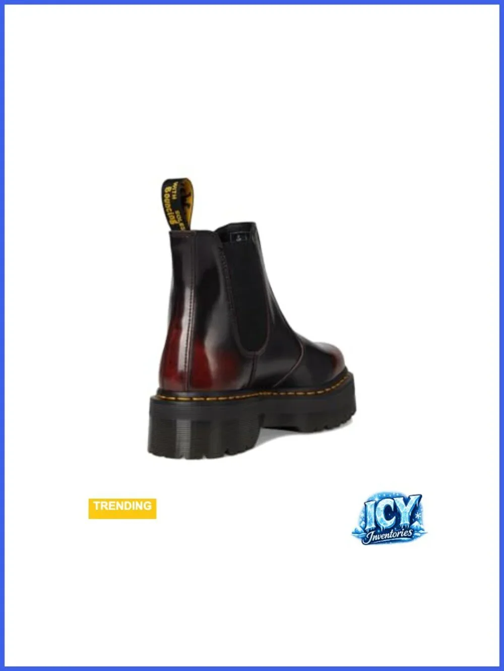 Dr. Martens 2976 Quad Chelsea Boots Leather Platform Ankle Boots